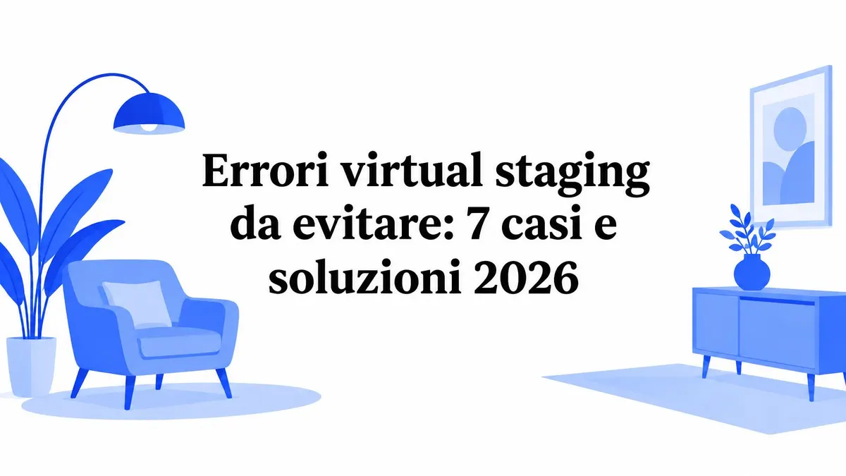 Errori virtual staging da evitare: 7 casi e soluzioni 2026