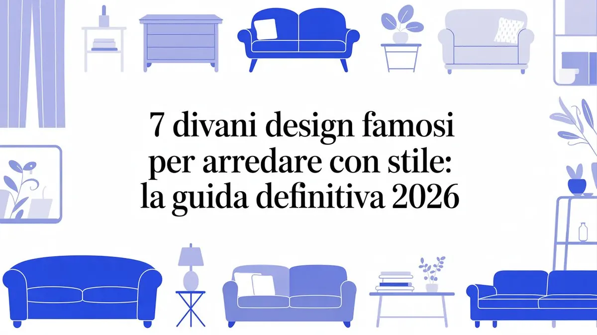 7 divani design famosi per arredare con stile: la guida definitiva 2026