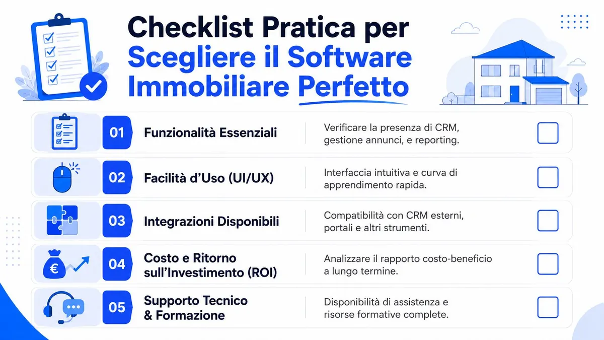 Checklist Pratica per Scegliere il Software Immobiliare Perfetto