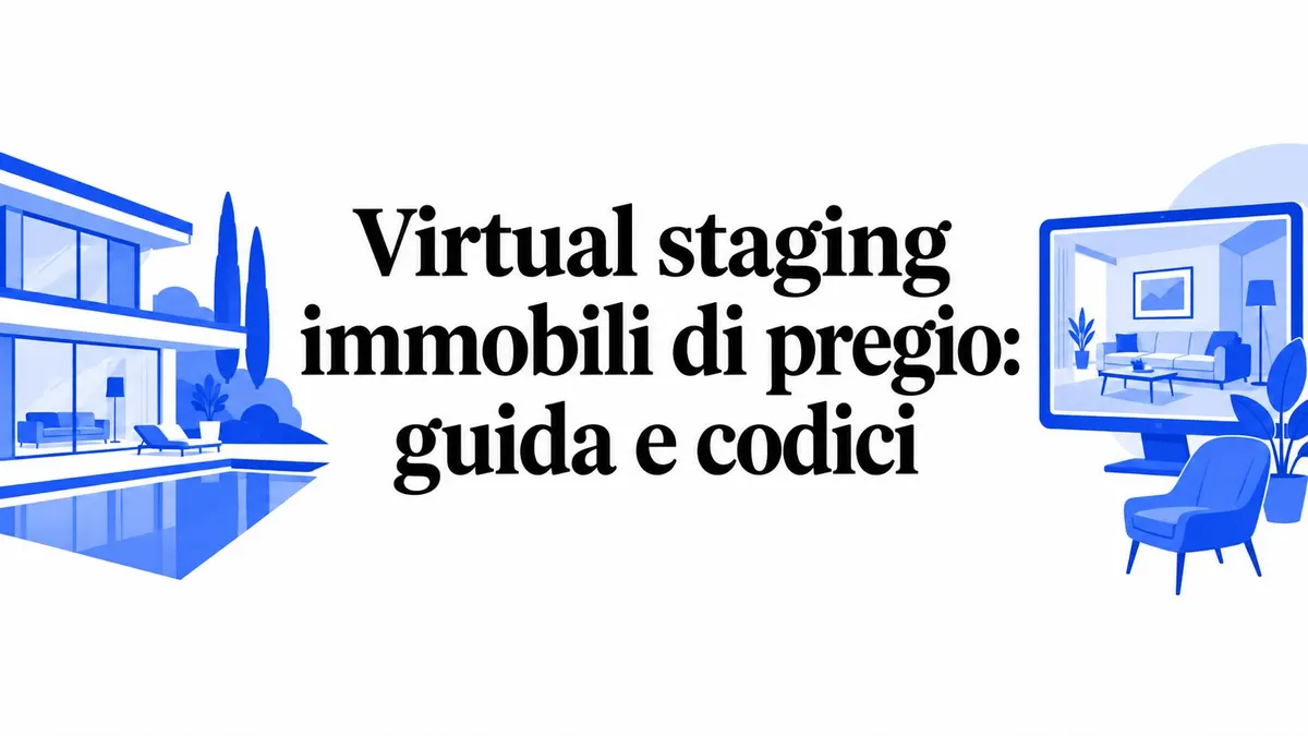 Virtual staging immobili di pregio: guida e codici