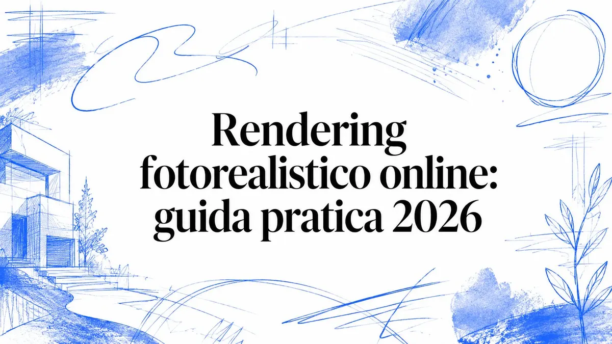 Rendering fotorealistico online: guida pratica 2026