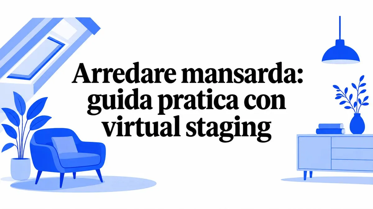 Arredare mansarda: guida pratica con virtual staging