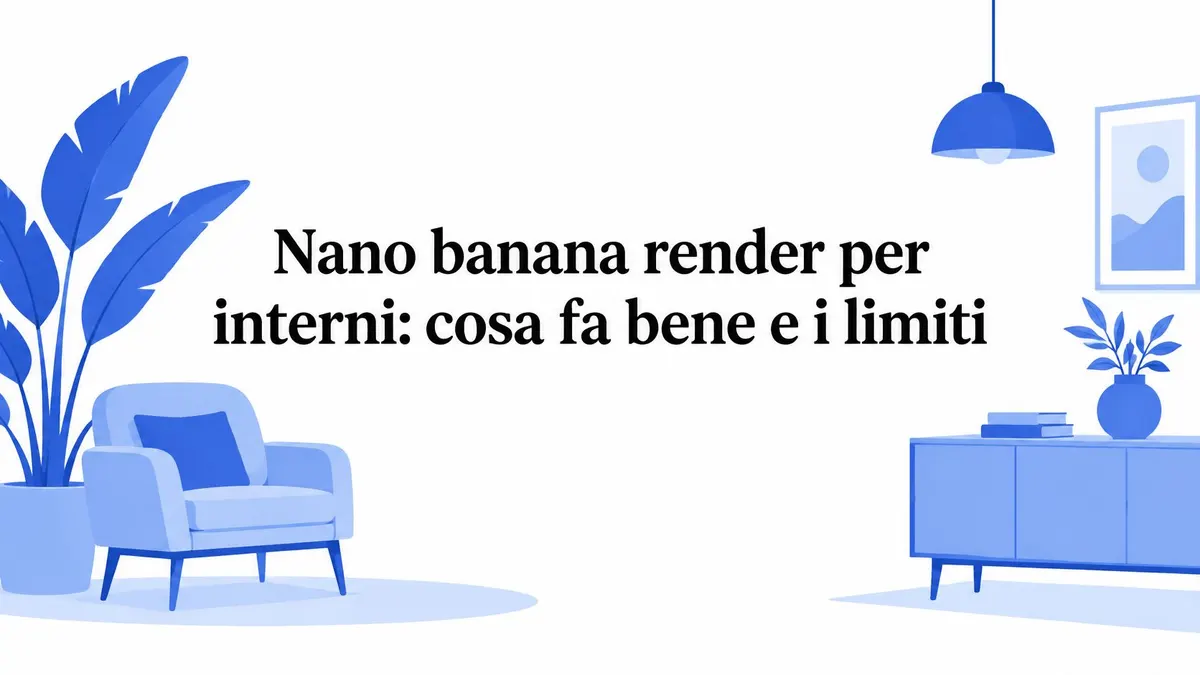 Nano banana render per interni: cosa fa bene e i limiti