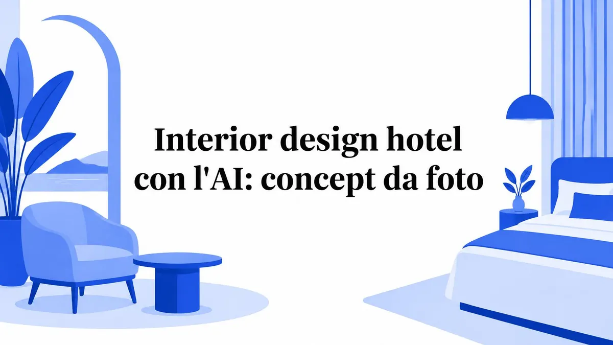 Interior design hotel con l'AI: concept da foto