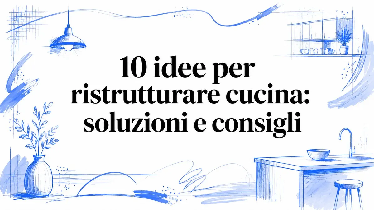 10 idee per ristrutturare cucina: soluzioni e consigli