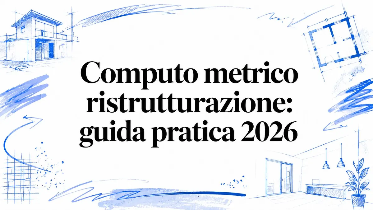 Computo metrico ristrutturazione: guida pratica 2026