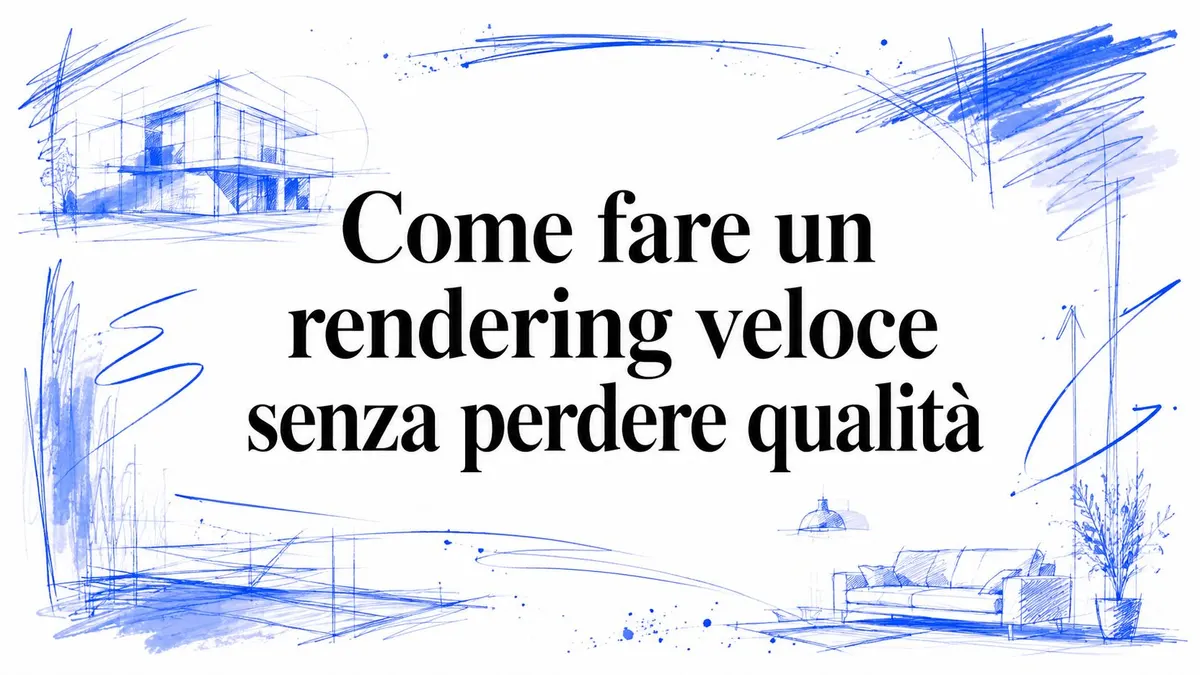 Come fare un rendering veloce senza perdere qualità