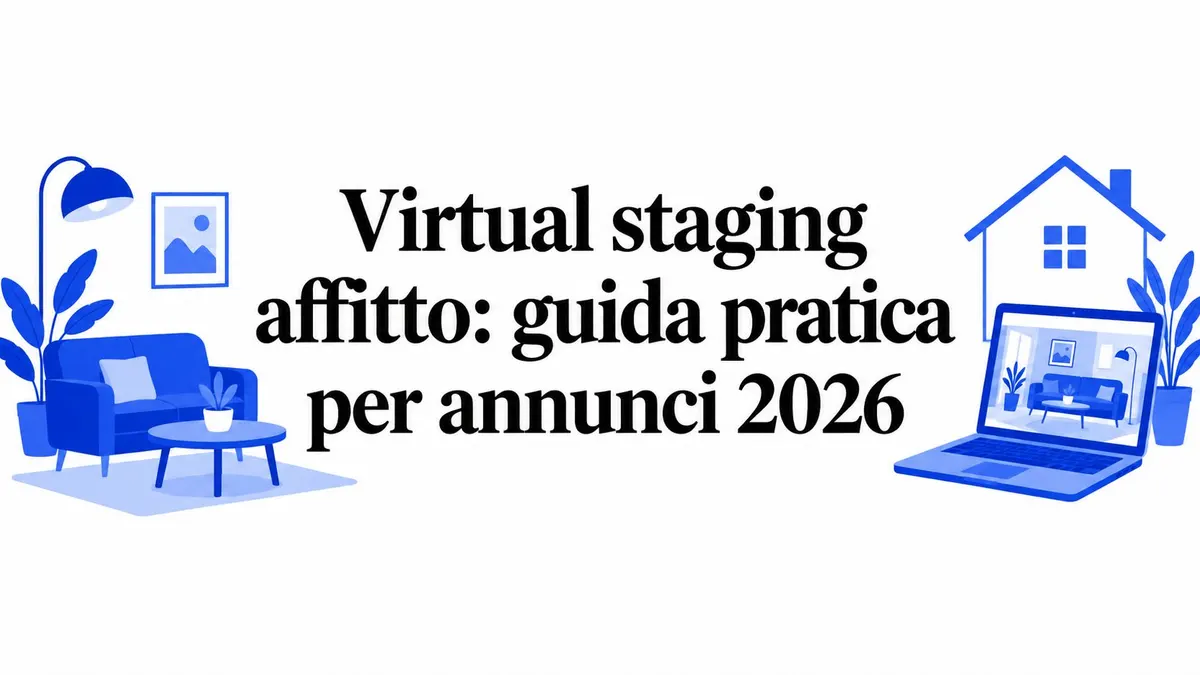 Virtual staging affitto: guida pratica per annunci 2026
