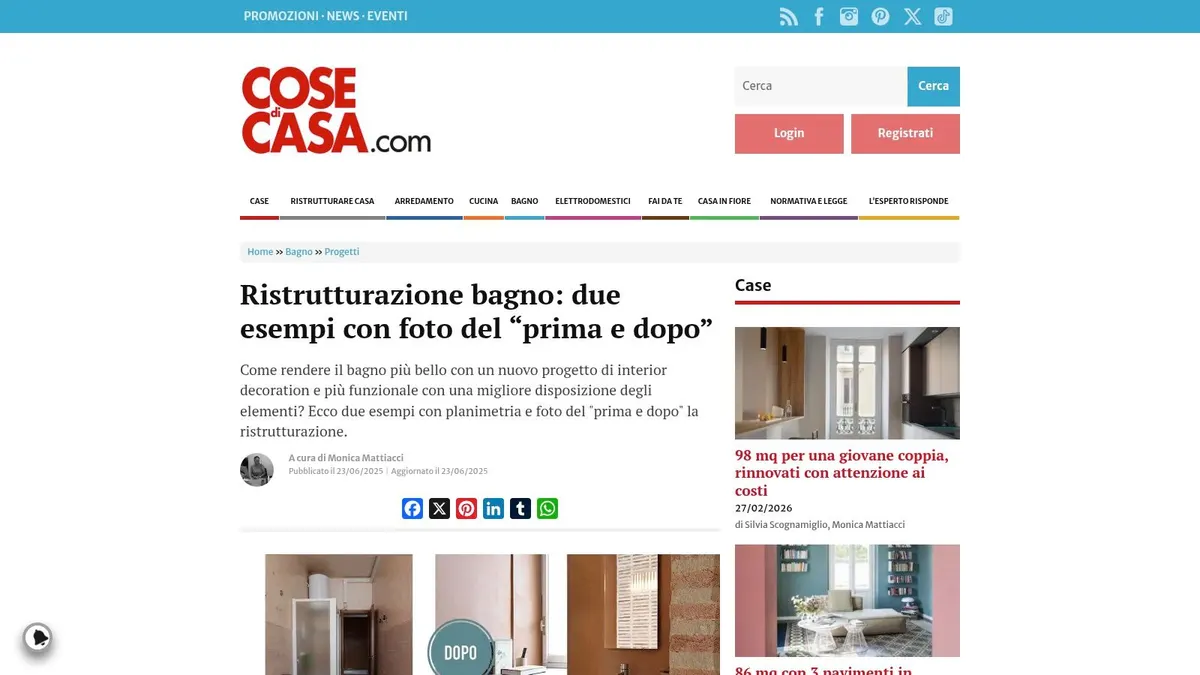 Cose di Casa – “Bagni ristrutturati: foto del prima e dopo”
