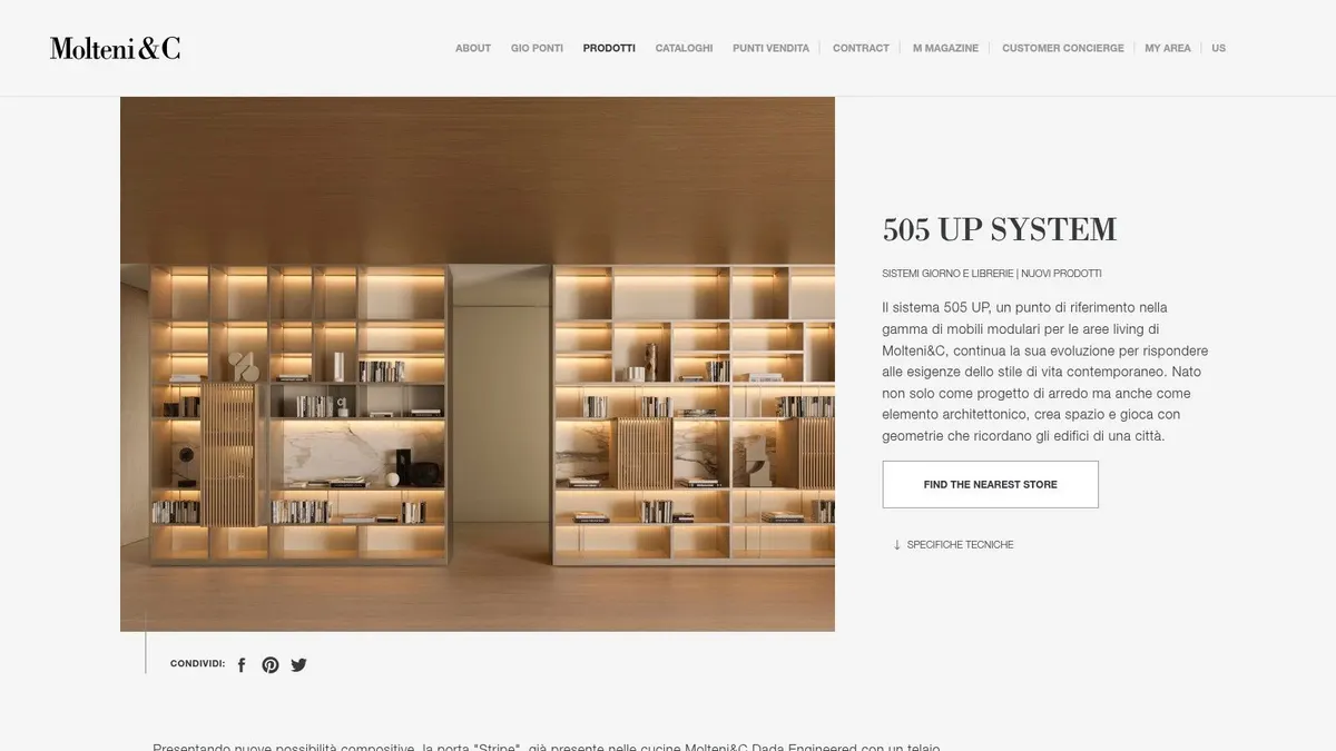 Molteni&C – 505 UP System